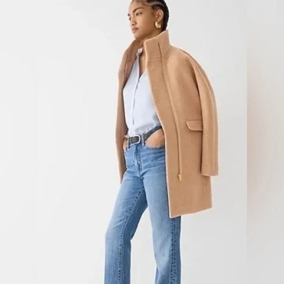 NEW with Tags!  J.Crew Cocoon Coat in Italian Stadium-Cloth (2022 collection). - Picture 3 of 11